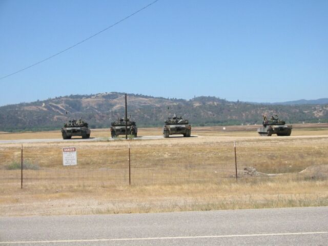 Just across from the pit stop. The loudest sounds I have ever heard.  Notice the targets in the distance.